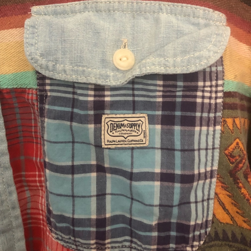 BANGER Patchwork Ralph Lauren Vintage Button up - Picture 4 of 5